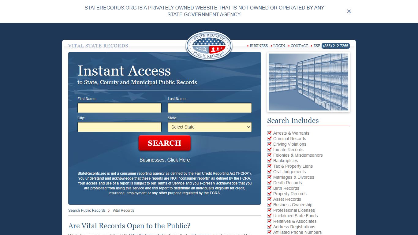 Access State Records Online - StateRecords.org